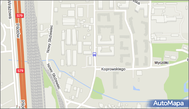 Przystanek Areszt Śledczy Służewiec 01. ZTM Warszawa - Warszawa (id 327001) na mapie Targeo