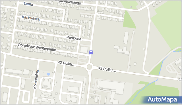 Przystanek BRZECHWY/42. PUŁKU PIECHOTY. BKM - Białystok (id 70) na mapie Targeo