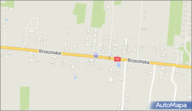 Przystanek Brzezińska - Granatowa NŻ. MPKLodz - Łódź (id 73) na mapie Targeo