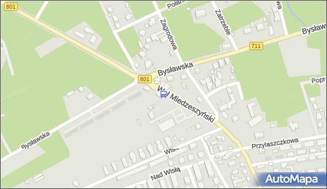 Przystanek Bysławska 01. ZTM Warszawa - Warszawa (id 205501) na mapie Targeo