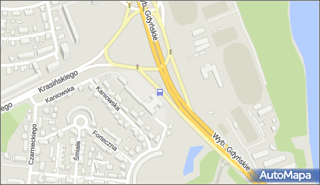 Przystanek Centrum Olimpijskie 01. ZTM Warszawa - Warszawa (id 609601) na mapie Targeo