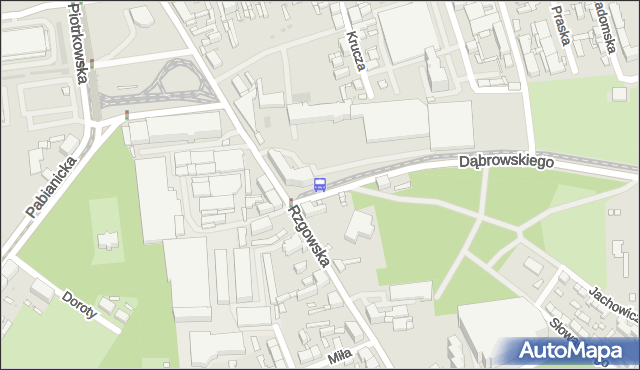 Przystanek Dąbrowskiego - Rzgowska. MPKLodz - Łódź (id 126) na mapie Targeo