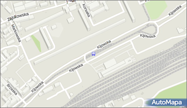 Przystanek Dw.Wschodni (Kijowska) 01. ZTM Warszawa - Warszawa (id 102801) na mapie Targeo
