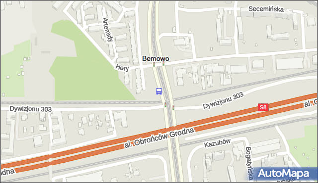 Przystanek Dywizjonu 303 01. ZTM Warszawa - Warszawa (id 507701) na mapie Targeo