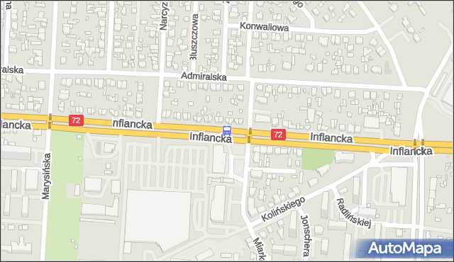 Przystanek Inflancka - Gibalskiego. MPKLodz - Łódź (id 211) na mapie Targeo