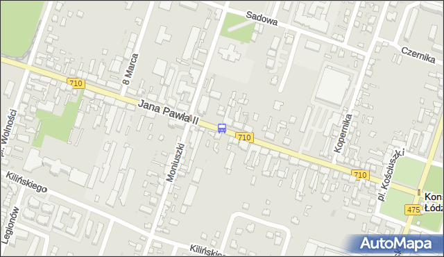 Przystanek Jana Pawła II - Daszyńskiego (Konst.). MPKLodz - Łódź (id 3283) na mapie Targeo