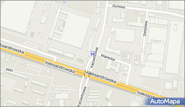 Przystanek Kaczeńcowa - Warecka NŻ. MPKLodz - Łódź (id 243) na mapie Targeo