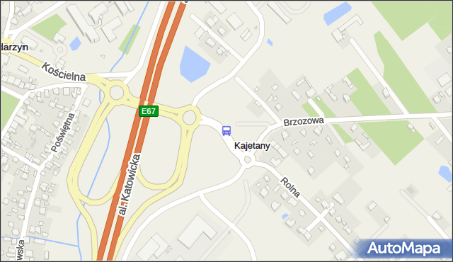 Przystanek Kajetany 01. ZTM Warszawa - Warszawa (id 405901) na mapie Targeo