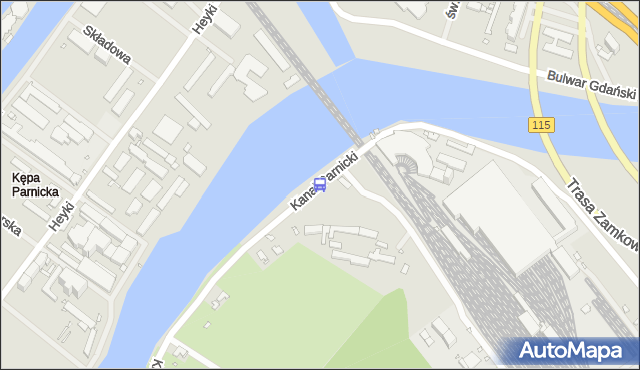 Przystanek Kanał (nowa nazwa: Kanał Parnicki) nż 11. ZDiTM Szczecin - Szczecin (id 61711) na mapie Targeo