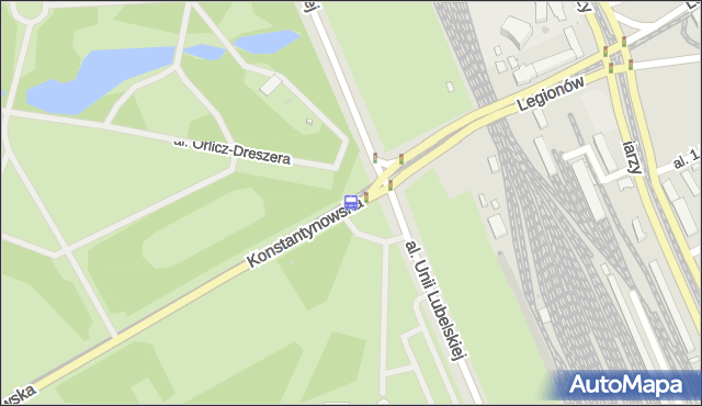 Przystanek Konstantynowska - Unii Lubelskiej (Fala). MPKLodz - Łódź (id 352) na mapie Targeo