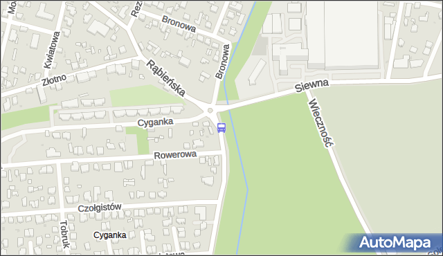 Przystanek Krakowska - Siewna. MPKLodz - Łódź (id 405) na mapie Targeo