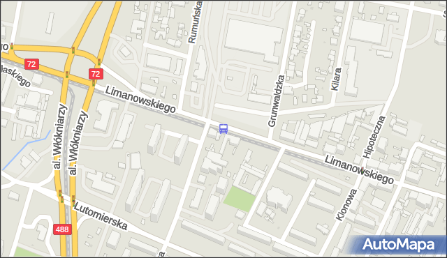 Przystanek Limanowskiego - Mokra. MPKLodz - Łódź (id 439) na mapie Targeo
