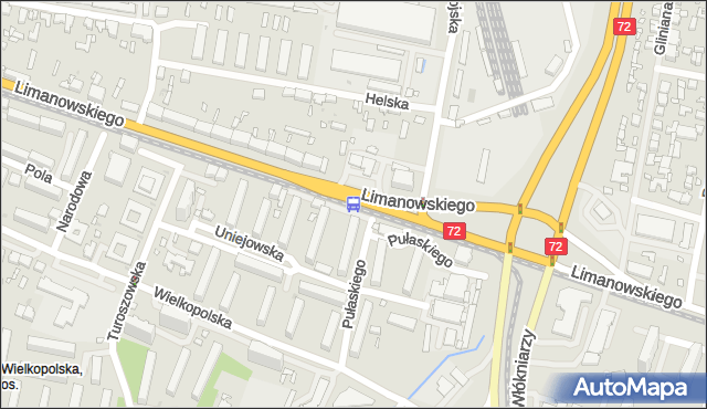 Przystanek Limanowskiego - Pułaskiego. MPKLodz - Łódź (id 450) na mapie Targeo
