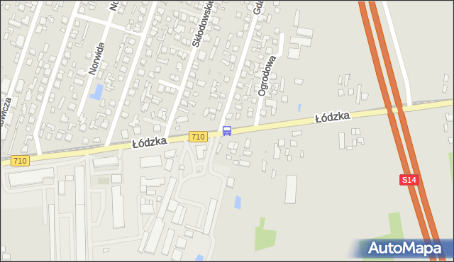 Przystanek Łódzka - Gdańska (Konstantynów). MPKLodz - Łódź (id 3287) na mapie Targeo
