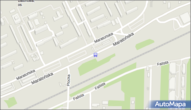 Przystanek Maratońska - Plocka. MPKLodz - Łódź (id 542) na mapie Targeo