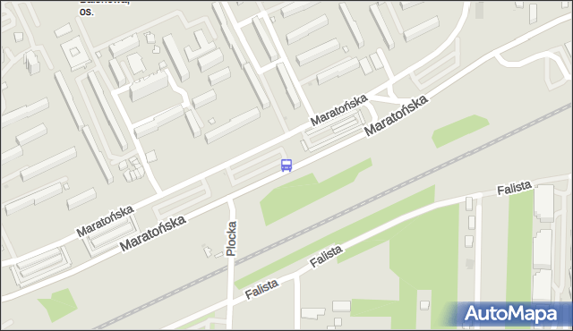 Przystanek Maratońska - Plocka. MPKLodz - Łódź (id 547) na mapie Targeo