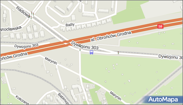 Przystanek Marynin 03. ZTM Warszawa - Warszawa (id 507403) na mapie Targeo