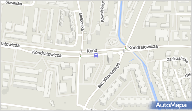 Przystanek Metro Kondratowicza 02. ZTM Warszawa - Warszawa (id 114602) na mapie Targeo
