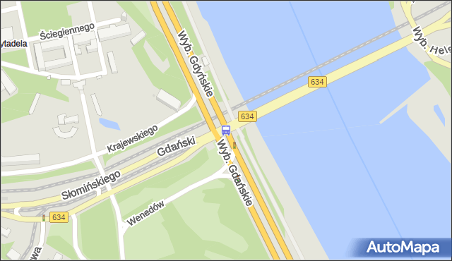Przystanek most Gdański 03. ZTM Warszawa - Warszawa (id 705503) na mapie Targeo