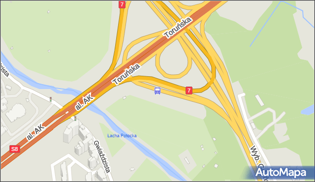 Przystanek most Grota-Roweckiego 01. ZTM Warszawa - Warszawa (id 608301) na mapie Targeo