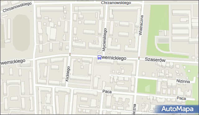 Przystanek Mycielskiego 02. ZTM Warszawa - Warszawa (id 211402) na mapie Targeo