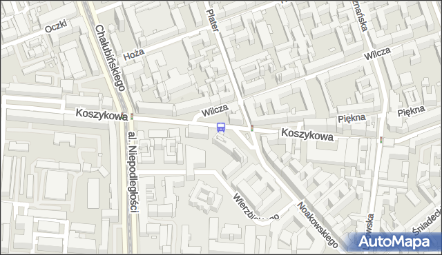 Przystanek Noakowskiego 01. ZTM Warszawa - Warszawa (id 700401) na mapie Targeo