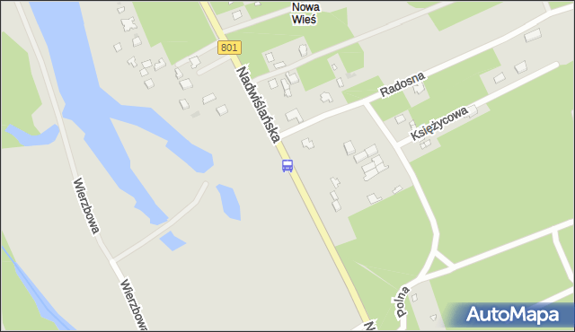 Przystanek Nowa Wieś 01. ZTM Warszawa - Warszawa (id 222501) na mapie Targeo