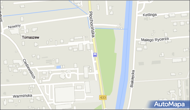 Przystanek Nowiny 01. ZTM Warszawa - Warszawa (id 113001) na mapie Targeo