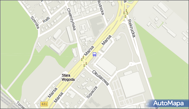 Przystanek Okularowa 02. ZTM Warszawa - Warszawa (id 205902) na mapie Targeo