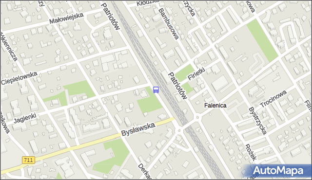 Przystanek PKP Falenica 05. ZTM Warszawa - Warszawa (id 204805) na mapie Targeo