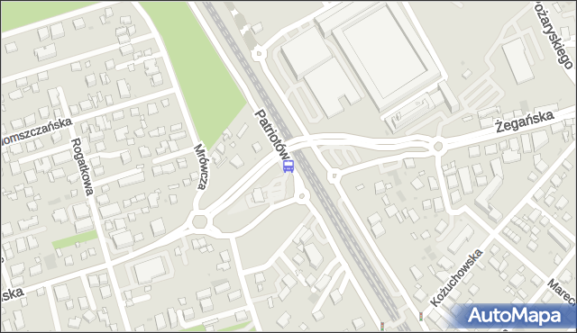 Przystanek PKP Międzylesie 01. ZTM Warszawa - Warszawa (id 203901) na mapie Targeo