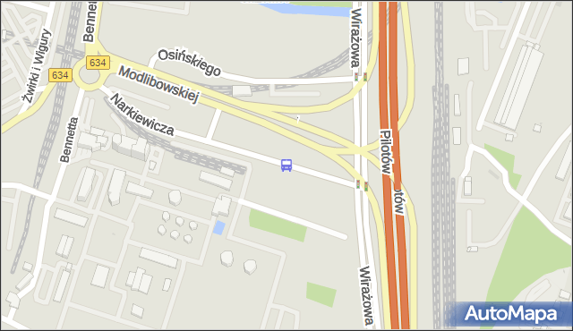 Przystanek PKP Okęcie 04. ZTM Warszawa - Warszawa (id 414604) na mapie Targeo
