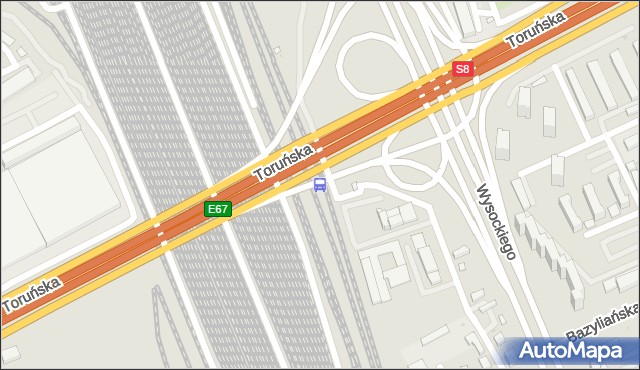 Przystanek PKP Toruńska 02. ZTM Warszawa - Warszawa (id 115902) na mapie Targeo