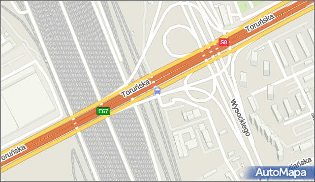 Przystanek PKP Toruńska 04. ZTM Warszawa - Warszawa (id 115904) na mapie Targeo