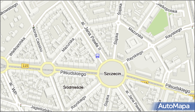 Przystanek Plac Grunwaldzki 21. ZDiTM Szczecin - Szczecin (id 11621) na mapie Targeo