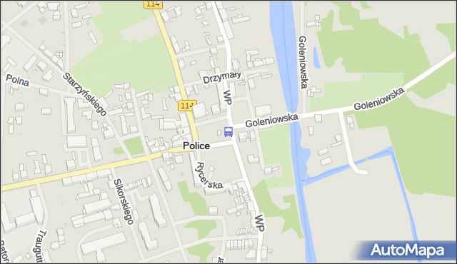 Przystanek Police Rynek 22. ZDiTM Szczecin - Szczecin (id 54022) na mapie Targeo