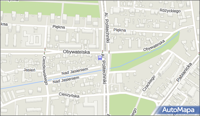 Przystanek Politechniki - Obywatelska. MPKLodz - Łódź (id 821) na mapie Targeo