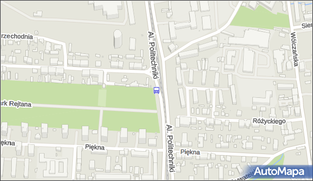 Przystanek Politechniki - Skrzywana. MPKLodz - Łódź (id 1697) na mapie Targeo