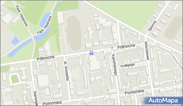 Przystanek Północna - Kamińskiego. MPKLodz - Łódź (id 860) na mapie Targeo