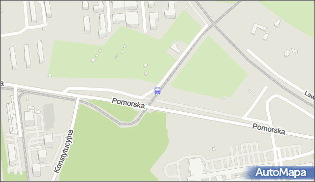 Przystanek Pomorska - CKD szpital. MPKLodz - Łódź (id 161) na mapie Targeo