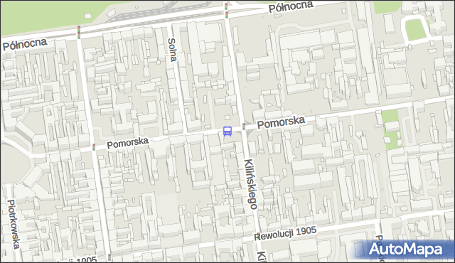 Przystanek Pomorska - Kilińskiego. MPKLodz - Łódź (id 825) na mapie Targeo