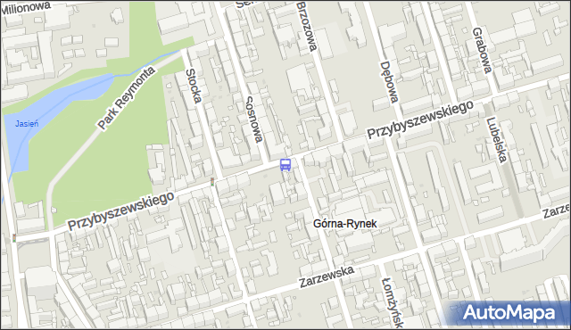 Przystanek Przybyszewskiego - Brzozowa. MPKLodz - Łódź (id 883) na mapie Targeo