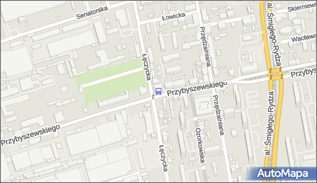 Przystanek Przybyszewskiego - Łęczycka. MPKLodz - Łódź (id 913) na mapie Targeo
