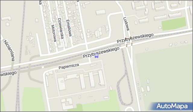 Przystanek Przybyszewskiego - Papiernicza (CRO) NŻ. MPKLodz - Łódź (id 894) na mapie Targeo