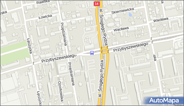 Przystanek Przybyszewskiego - Śmigłego-Rydza. MPKLodz - Łódź (id 886) na mapie Targeo
