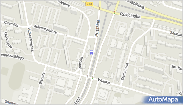 Przystanek Puszkina - Chmielowskiego. MPKLodz - Łódź (id 923) na mapie Targeo