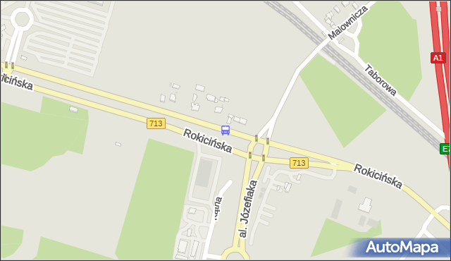 Przystanek Rokicińska - Józefiaka. MPKLodz - Łódź (id 1535) na mapie Targeo