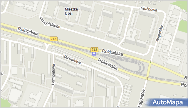 Przystanek Rokicińska - Lermontowa. MPKLodz - Łódź (id 968) na mapie Targeo