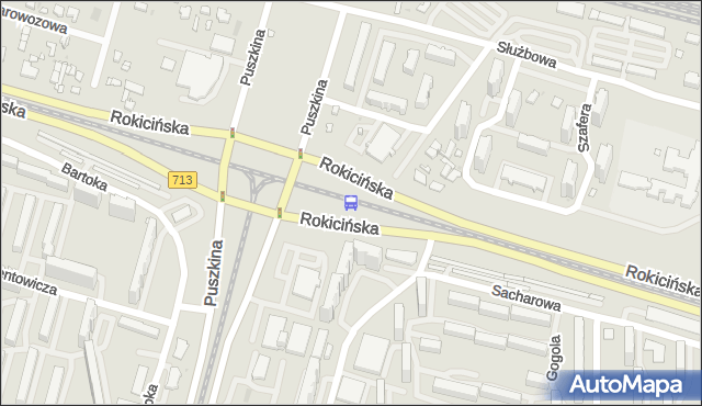 Przystanek Rokicińska - rondo Inwalidów. MPKLodz - Łódź (id 966) na mapie Targeo