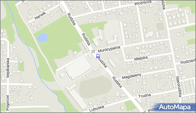 Przystanek Rudzka - Municypalna. MPKLodz - Łódź (id 992) na mapie Targeo